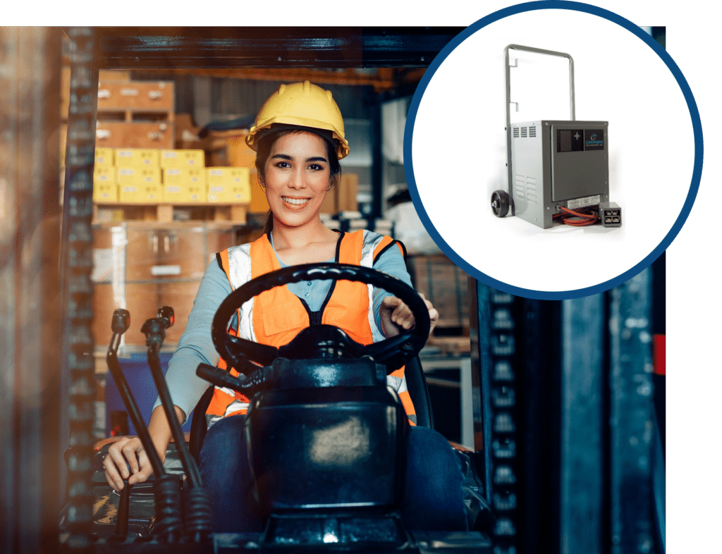 Forklift Driver in a Warehouse