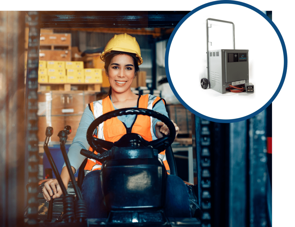 Forklift Driver in a Warehouse